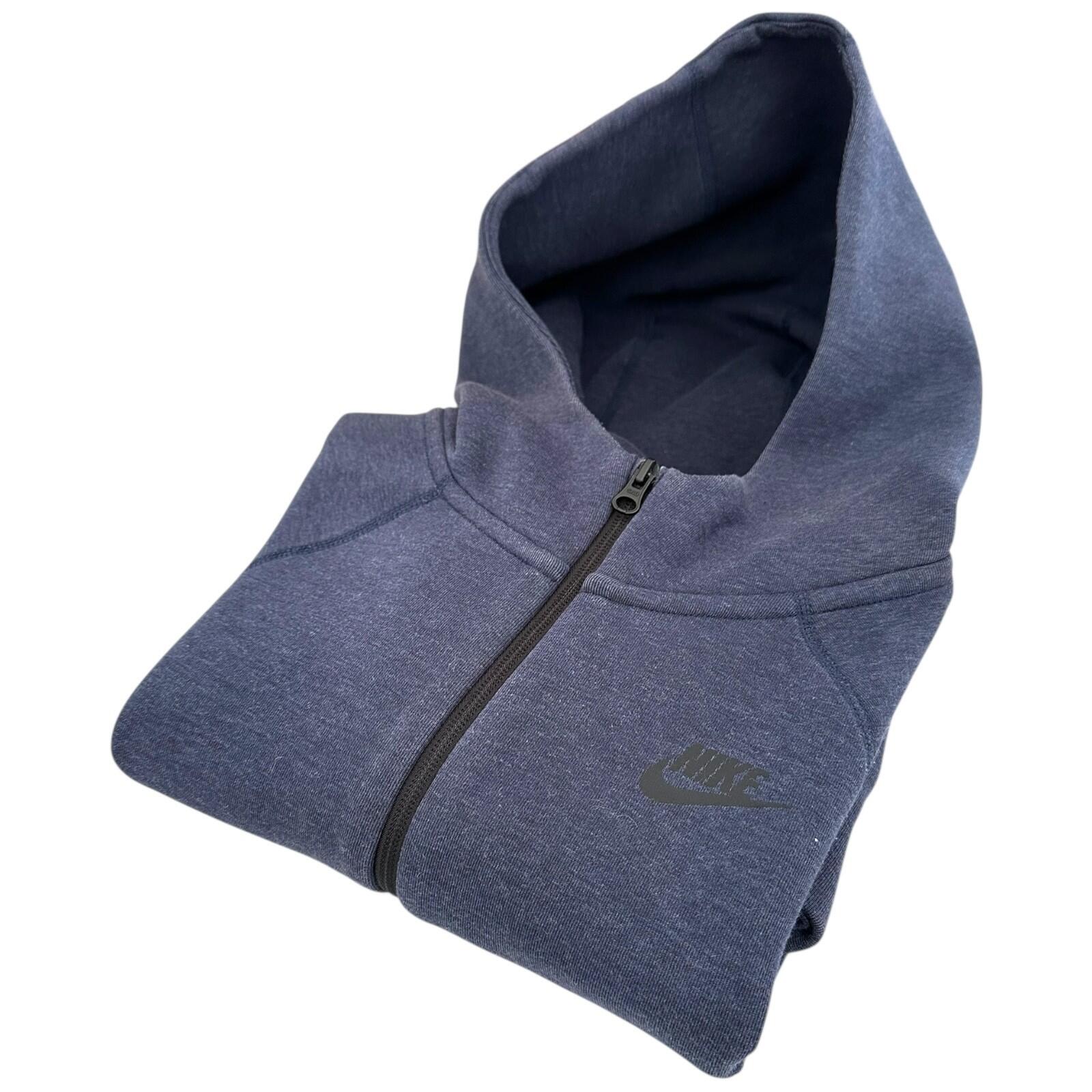 Nike Tech Fleece Hoodie Junior Boys UK Size XL Blue Full Zip Pockets Jacket