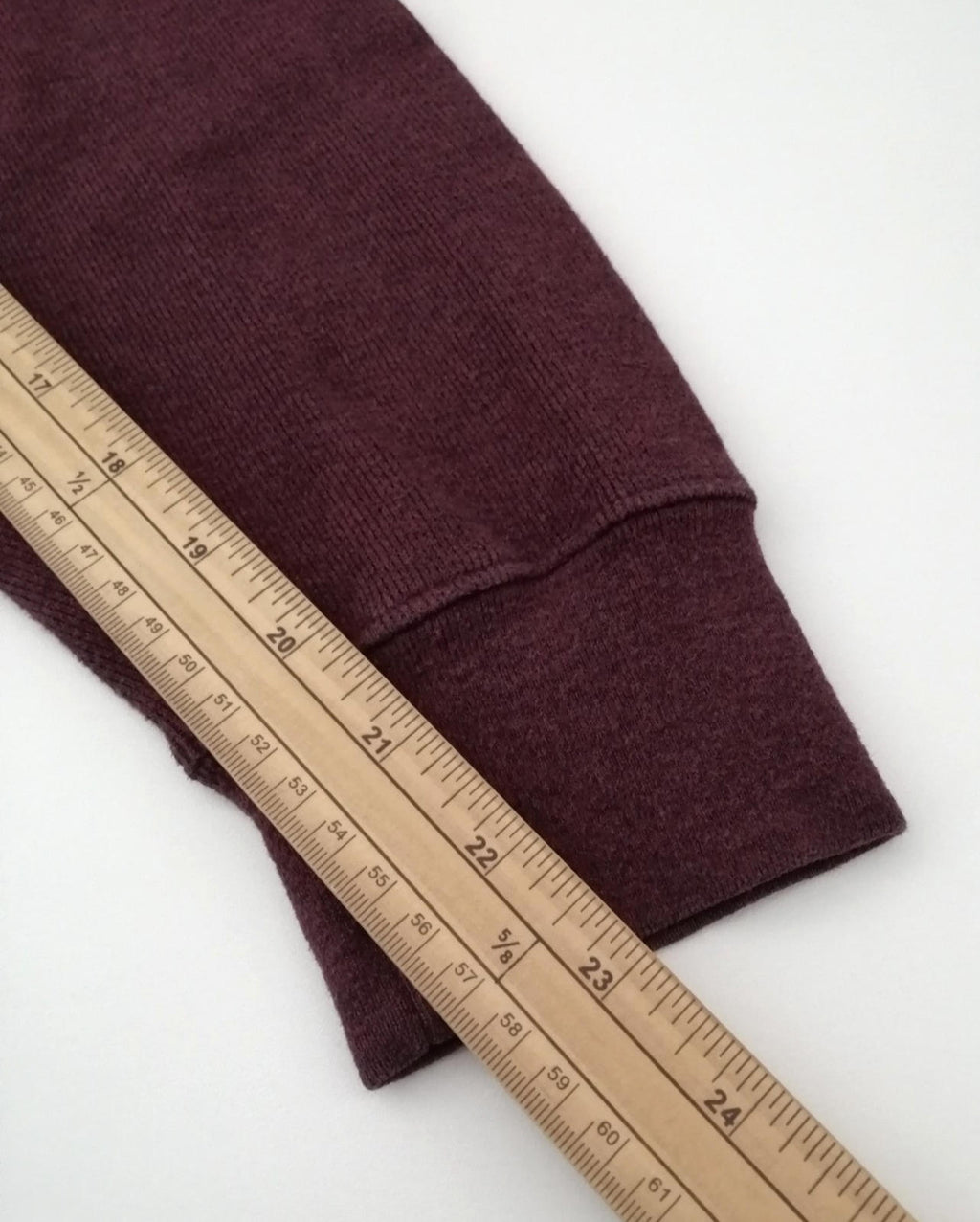 Land's End 1/4 Zip Burgundy Sweatshirt Men's Size XL Jumper 100% Cotton