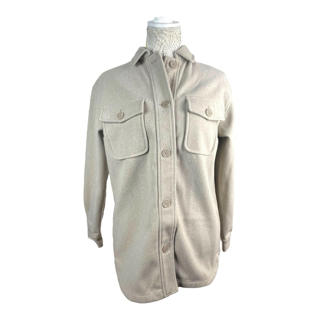 New Look Beige Oversized Shacket Shirt Jacket Women’s UK Size 4