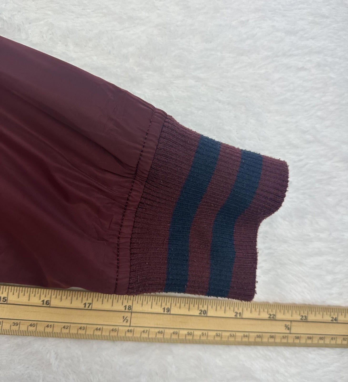 Goodfellow & Co Jacket Men's UK Size L Purple Blue Stripe Button Fasten V-Neck