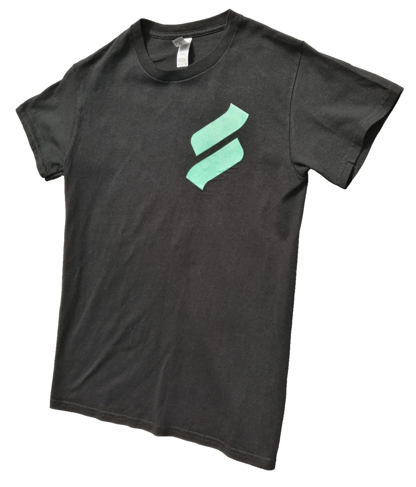 Front Commun Graphic Print T-Shirt Men's Size S Black Crew Neck 100% Cotton
