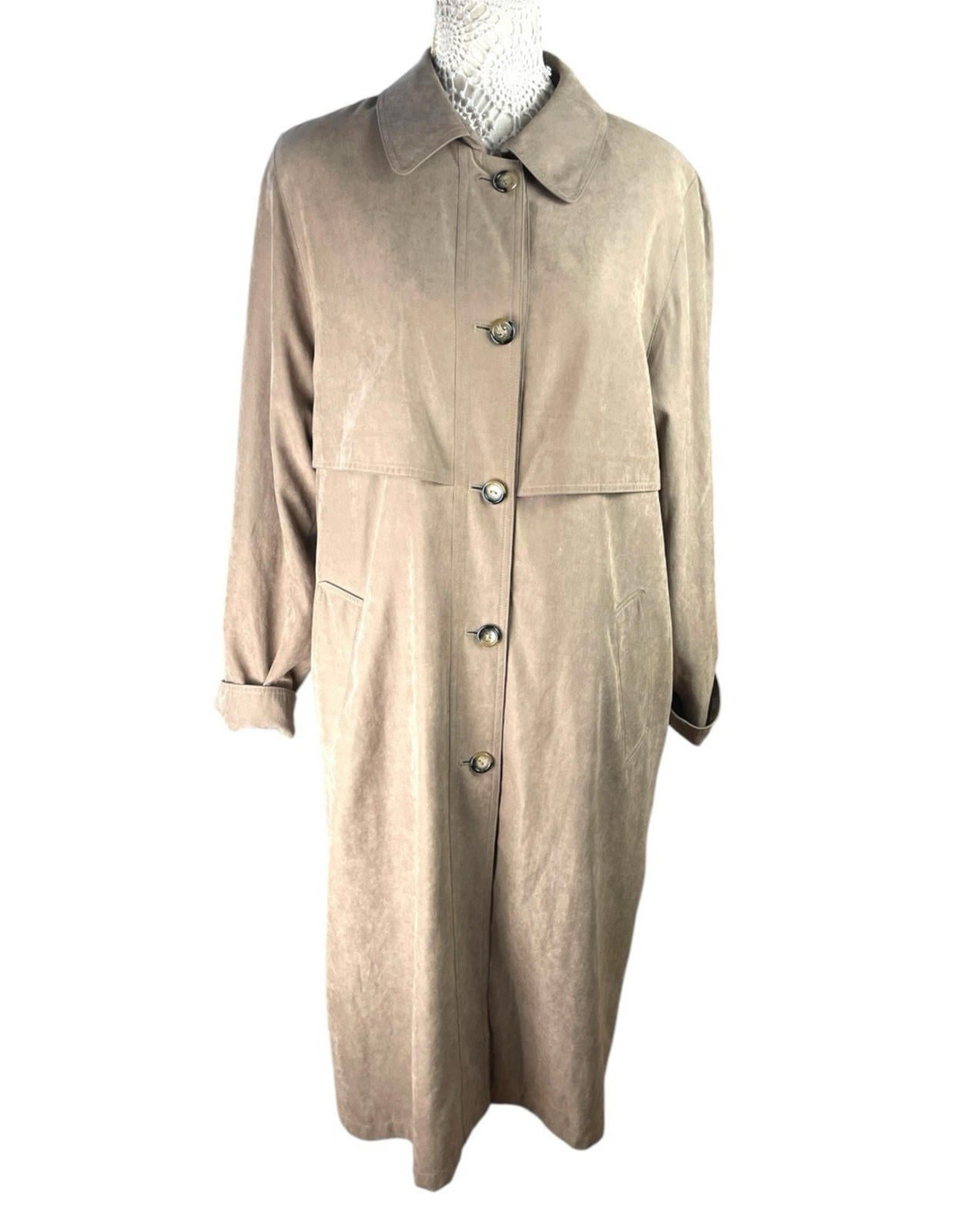 Berkertex Brown Vintage Soft Shell Trench Coat Women’s UK Size 14