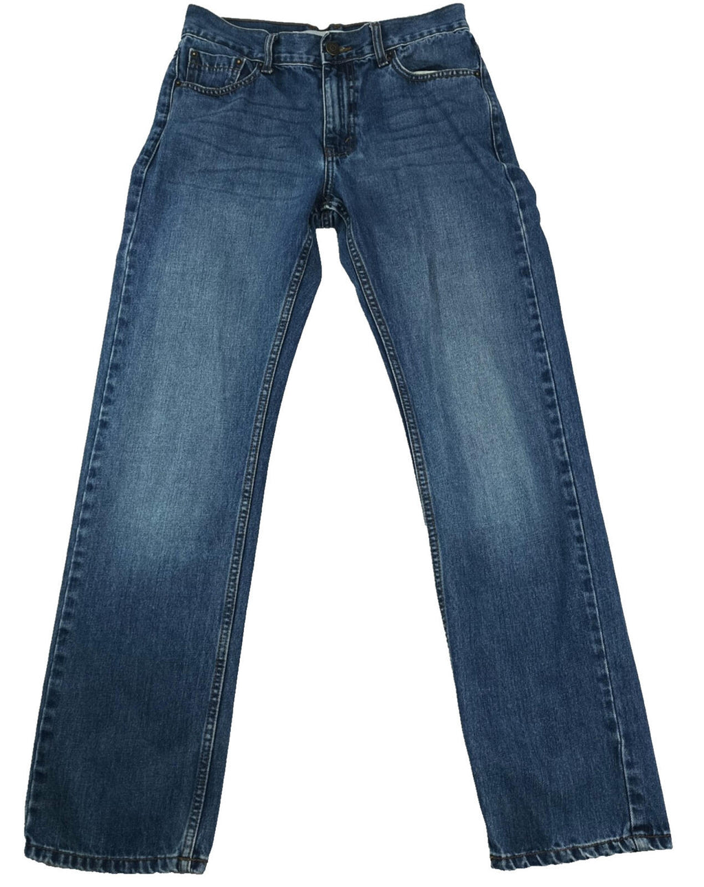 Burton Jeans Men's UK Size W30 L32 Blue Denim 5 Pocket Straight 100% Cotton