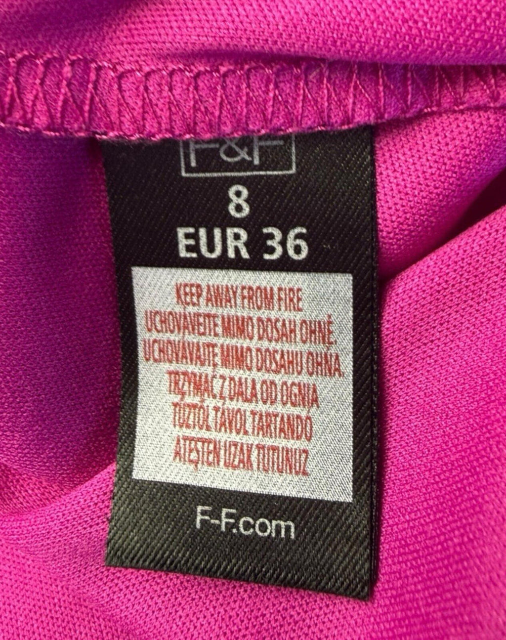 F&F Pleated Camisole Top Women’s UK Size 8 Smocked Sleeveless Bright Pink