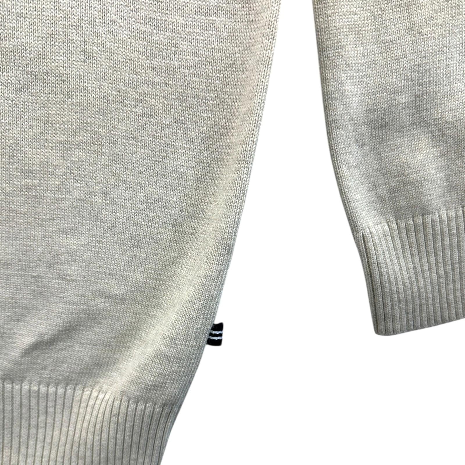 Nautica Knit Jumper Men's UK Size 5XL Beige 100% Cotton Embroidered V-Neck