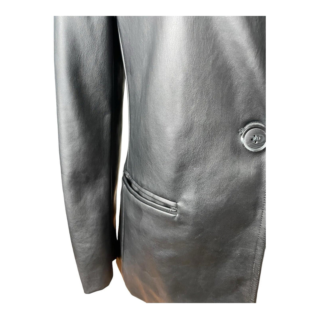 New Look Black Faux leather Blazer Relaxed Fit Women’s UK Size 6