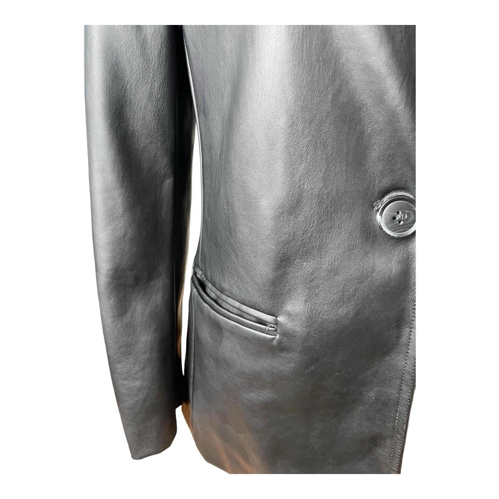 New Look Black Faux leather Blazer Relaxed Fit Women’s UK Size 6