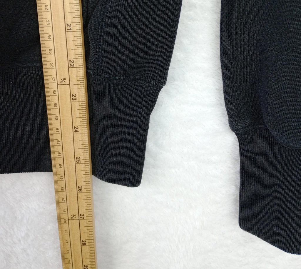Champion Hoodie Men's UK Size S Black White Jersey Hooded Pockets Cotton Rich