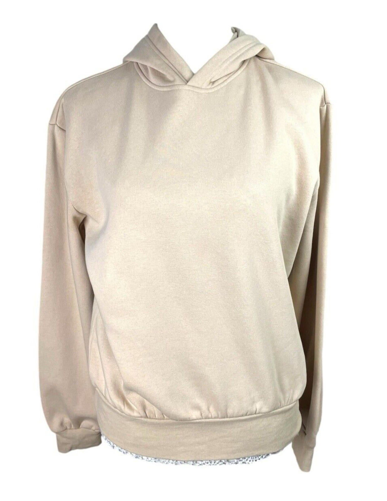 Divided Beige Basic Jersey Hoodie Relaxed Fit Women’s UK Size XS