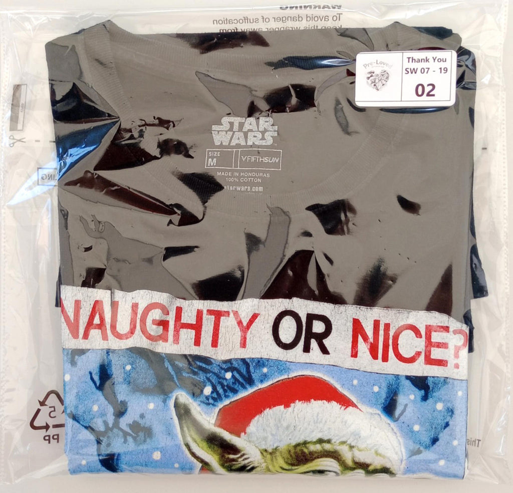 Graphic Print T-Shirt Men's UK Size M Black Crew Neck 100% Cotton Christmas