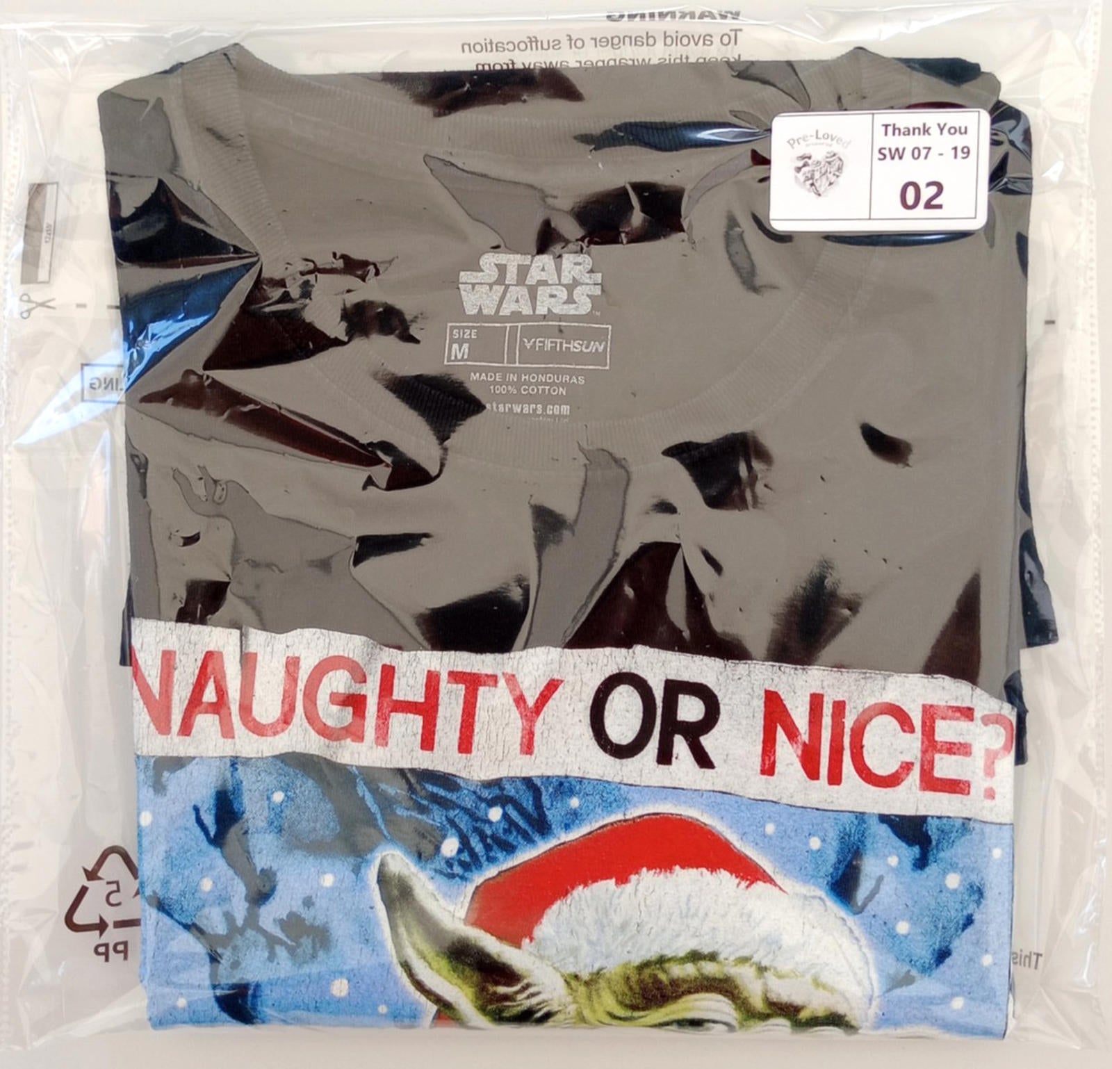 Graphic Print T-Shirt Men's UK Size M Black Crew Neck 100% Cotton Christmas