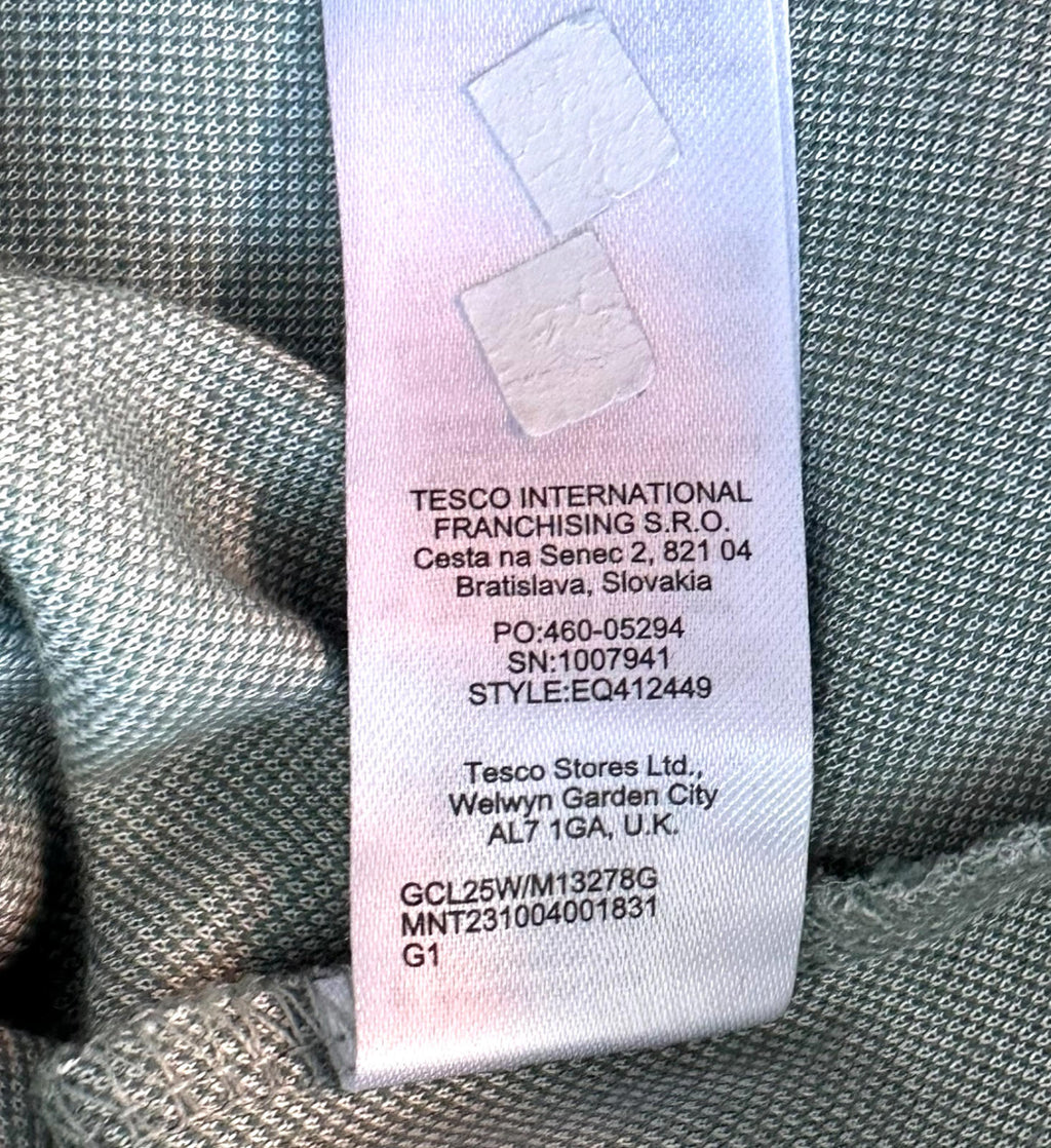 F&F Tropical Leaf Print Polo Shirt Men's UK Size XL Green Short Sleeve Casual