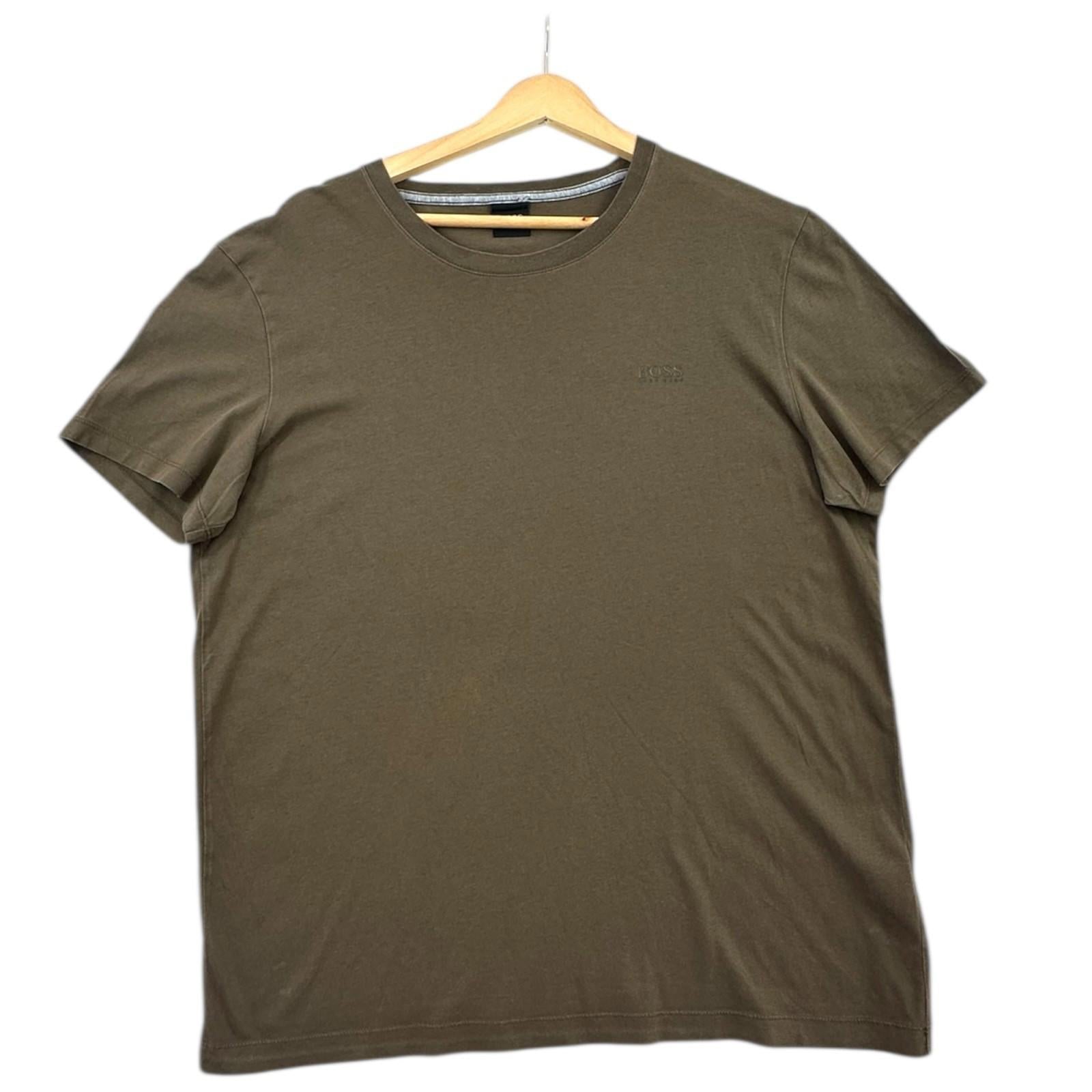 Hugo Boss T-Shirt Men's UK Size L Brown Short Sleeve Summer Fashion Designer