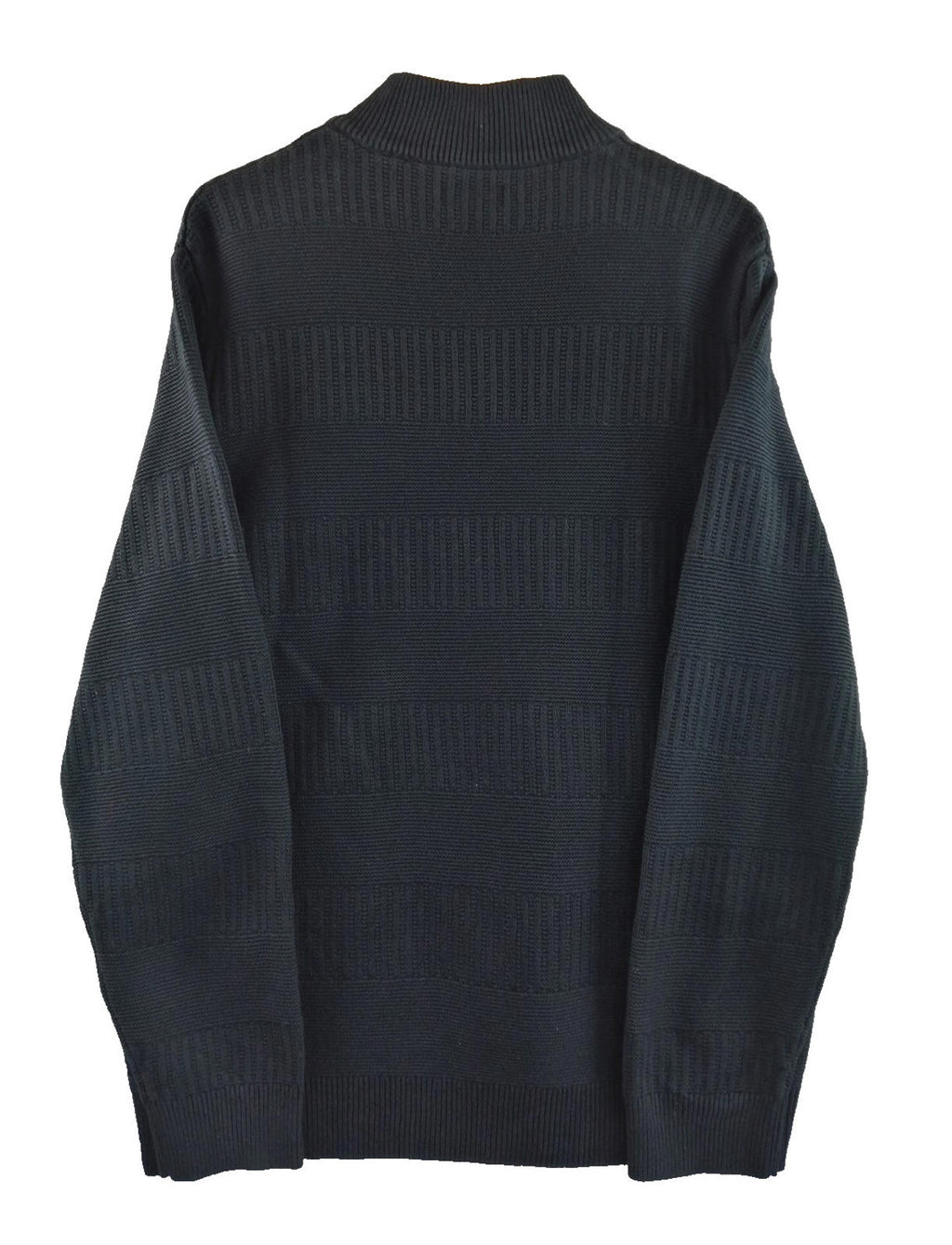 Ralph Lauren Chaps 1/4 Zip Ribbed Black Jumper Men's Size XL 100% Cotton