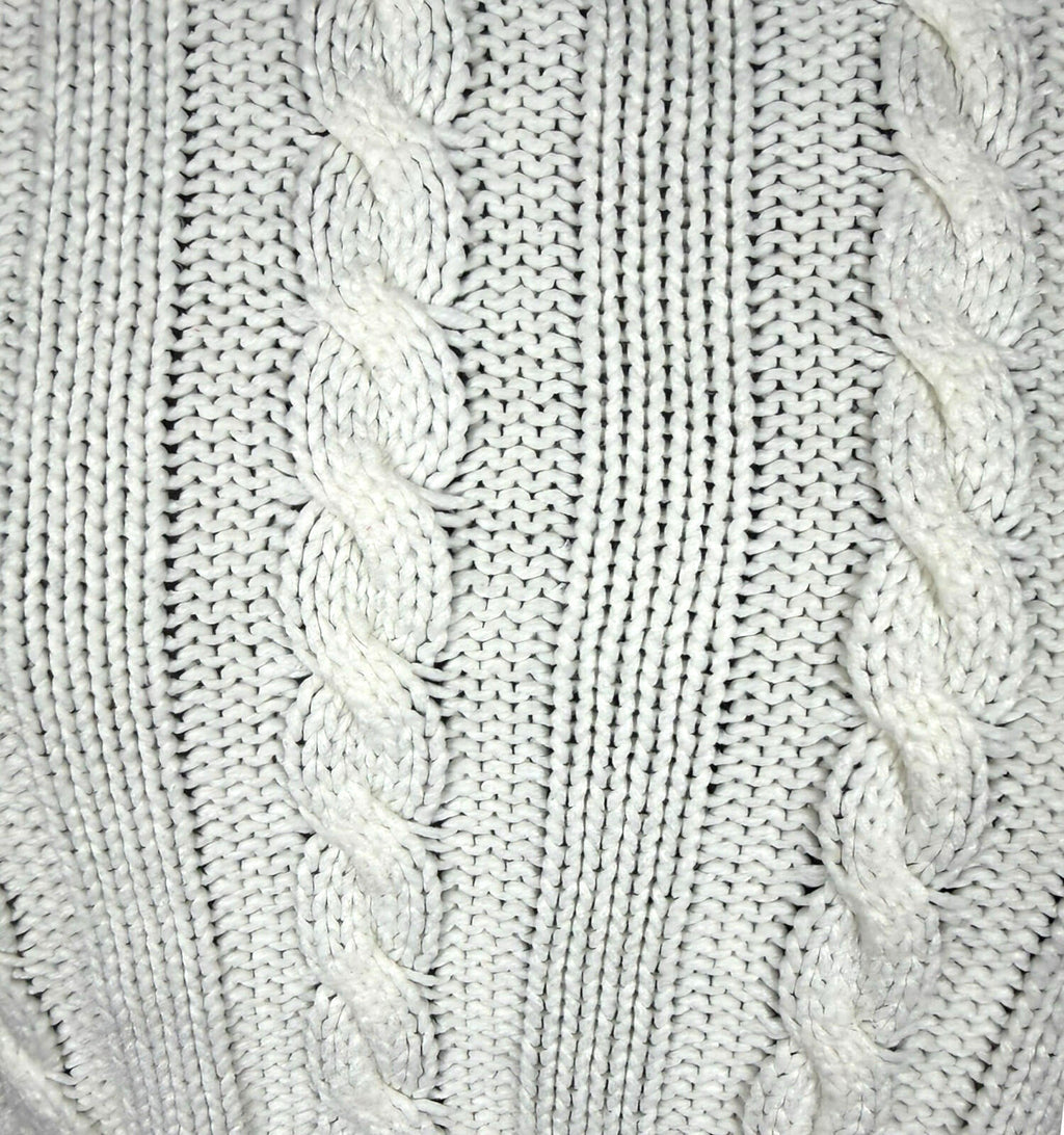 Dazy Cropped Cable Knit Jumper Women’s UK Size S Aaron Long Sleeve Ivory
