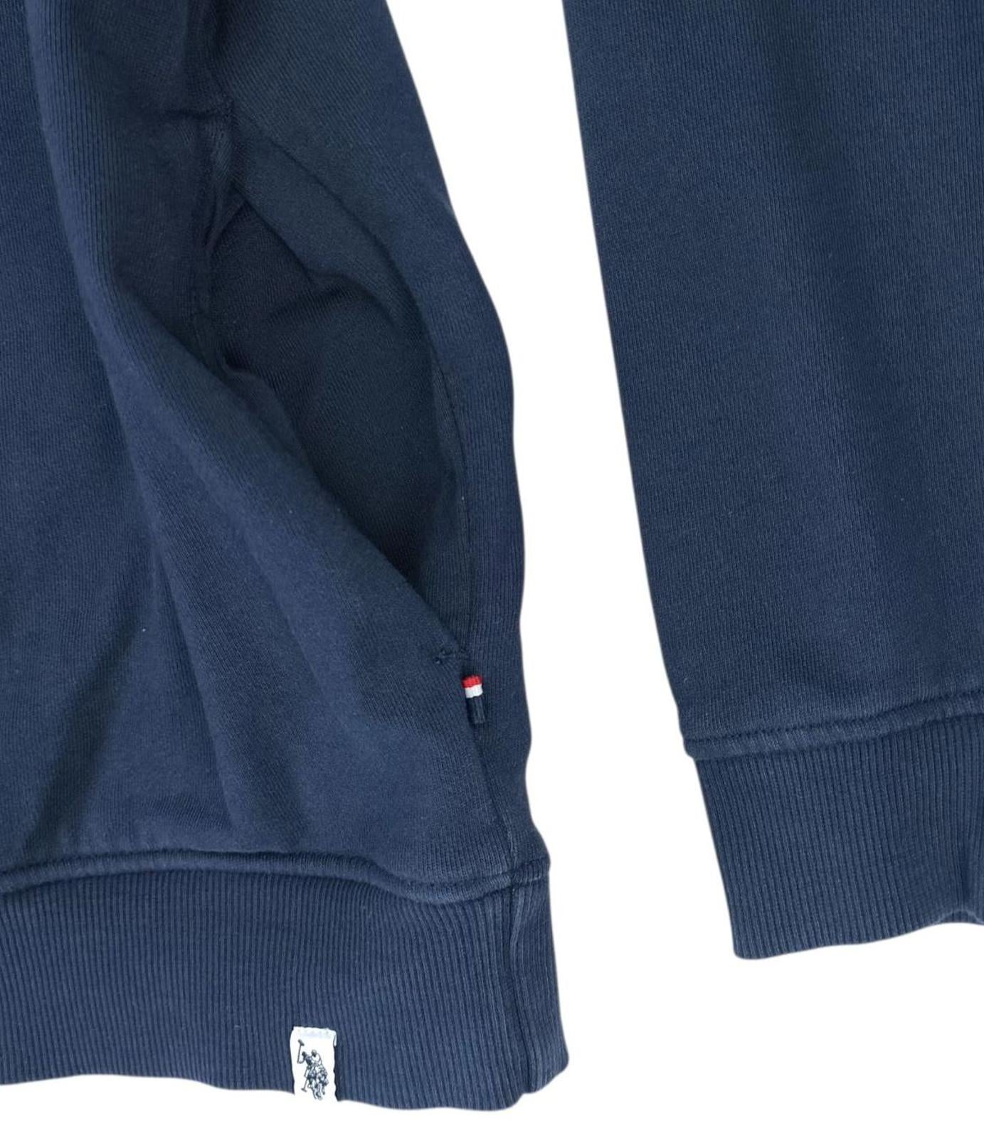 U.S. Polo Assn Sweatshirt Men's UK Size M Blue Jersey Jumper Cotton Pockets Zip