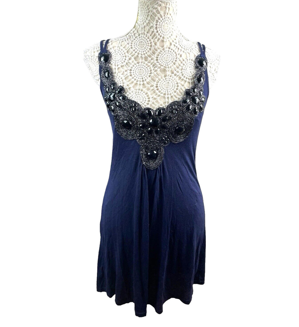 Little Mistress Evening Dress Navy Embellished Women’s UK Size UK Size 10