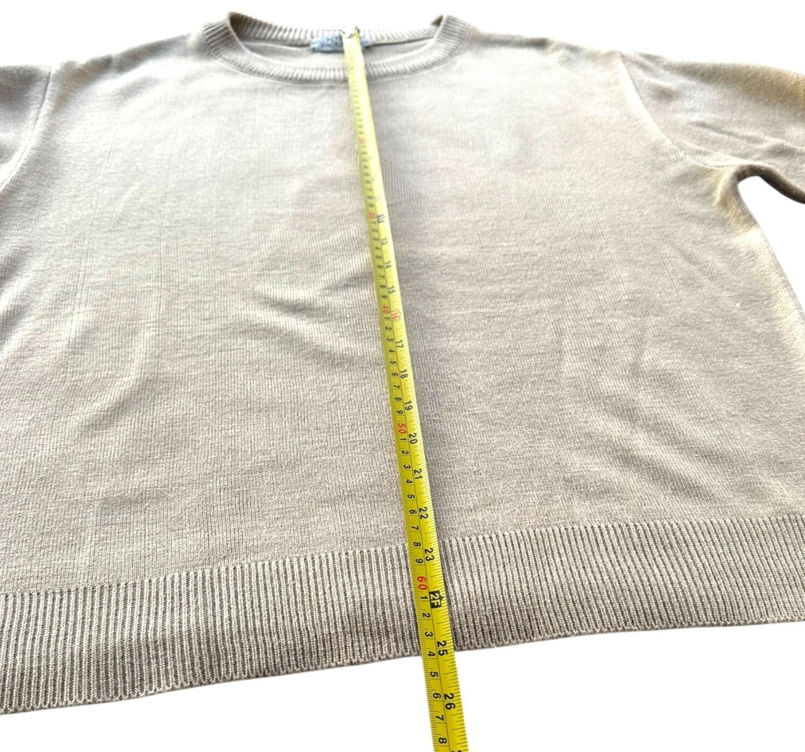 Peter England Jumper Men's UK Size M Beige Long Sleeve Knit Crew Neck
