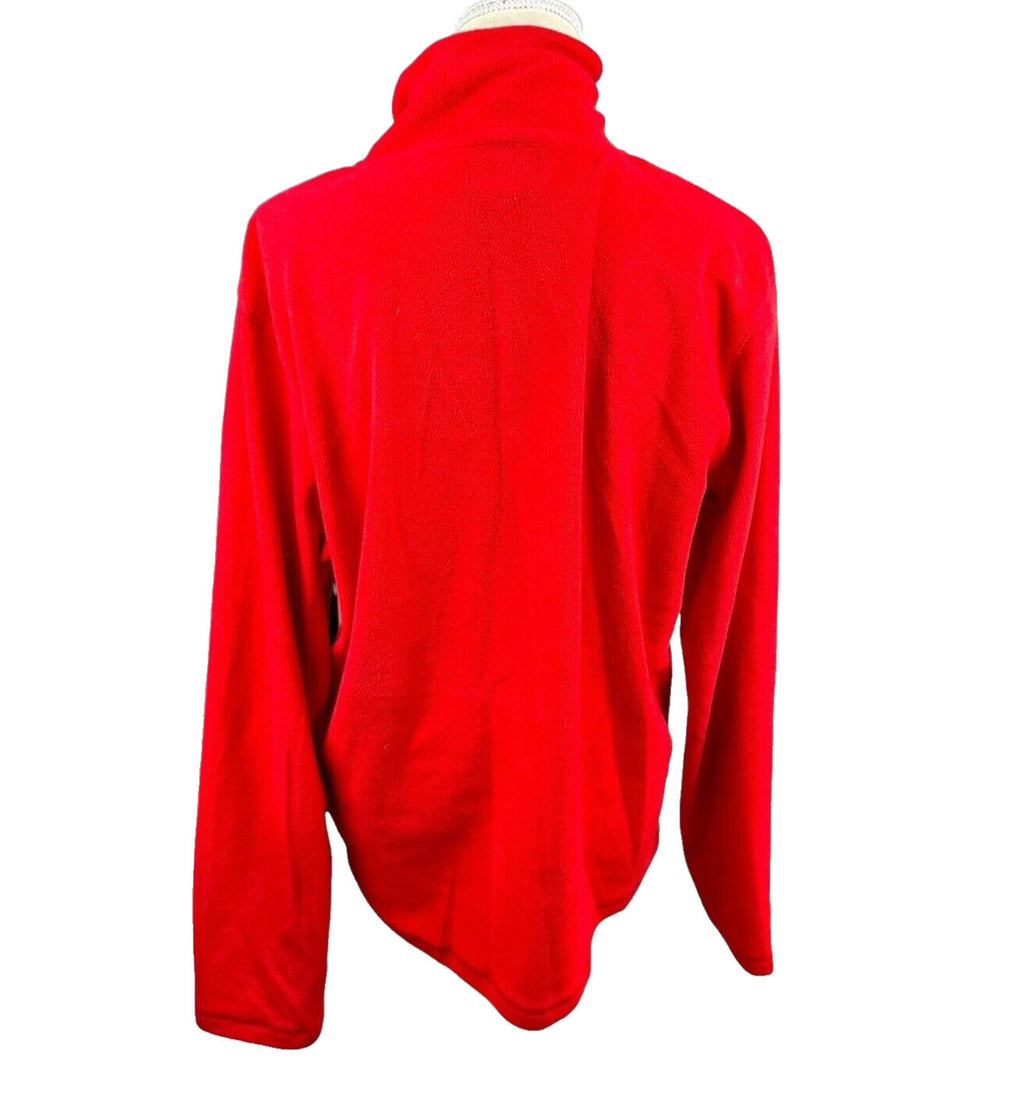 Hutson Harbour Bright Red Fleece Jumper Thin Fleece Women’s UK Size L (14-16)