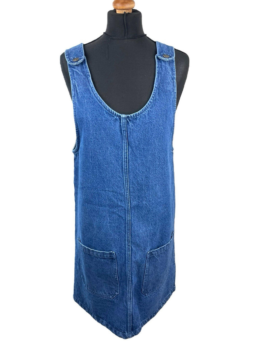 Pep & Co Dark Denim Pinafore Mini Dress Women’s UK Size 12