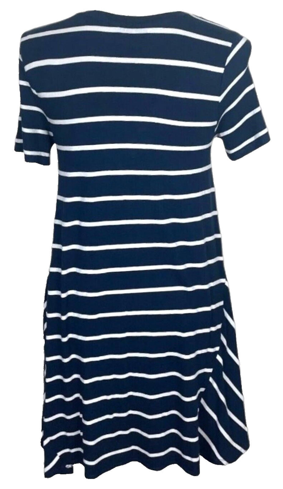 TU Jumper Dress Navy Blue & White Striped Women's UK Size 8