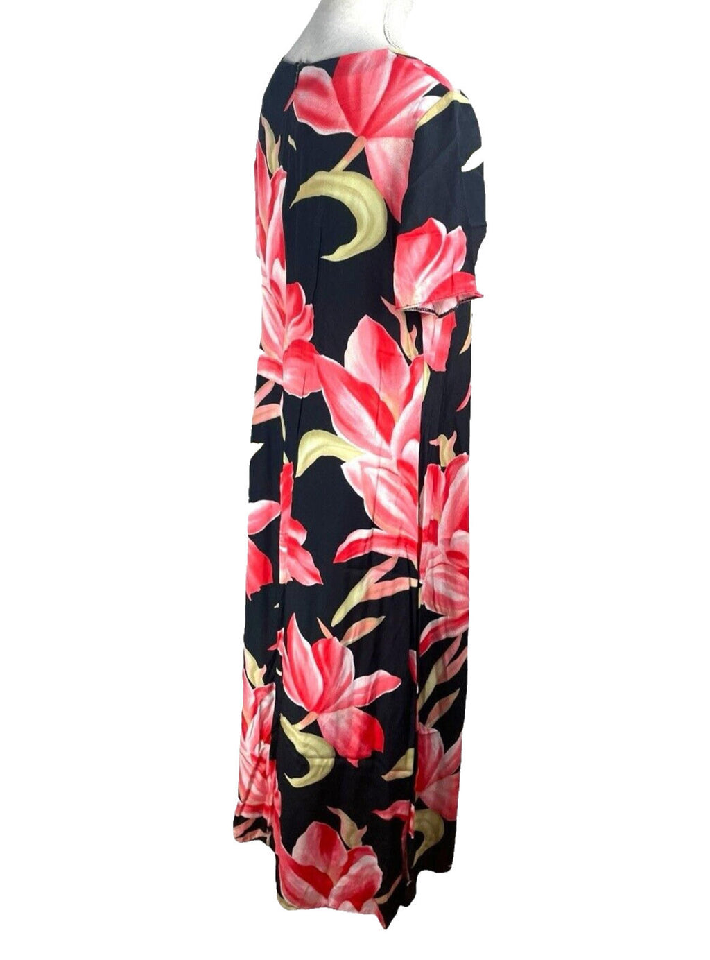 Richard’s Maxi Dress Black & Pink Floral Women’s UK Size S (8-10)
