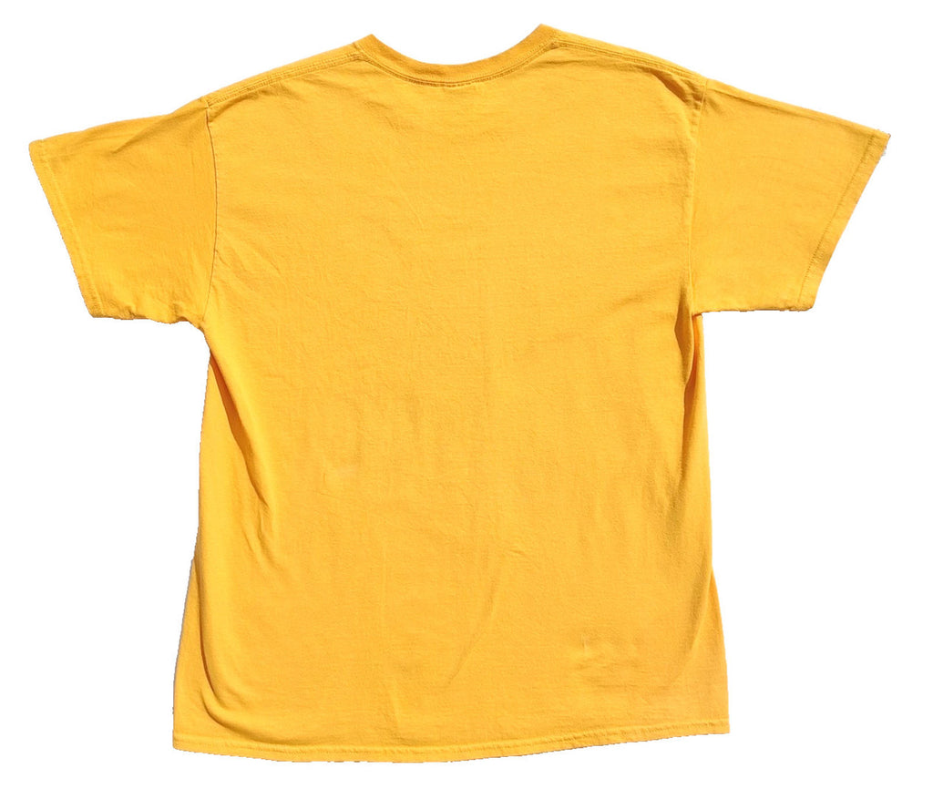 Hawkeyes Football Graphic Print T-Shirt Men's UK Size S Yellow 100% Cotton