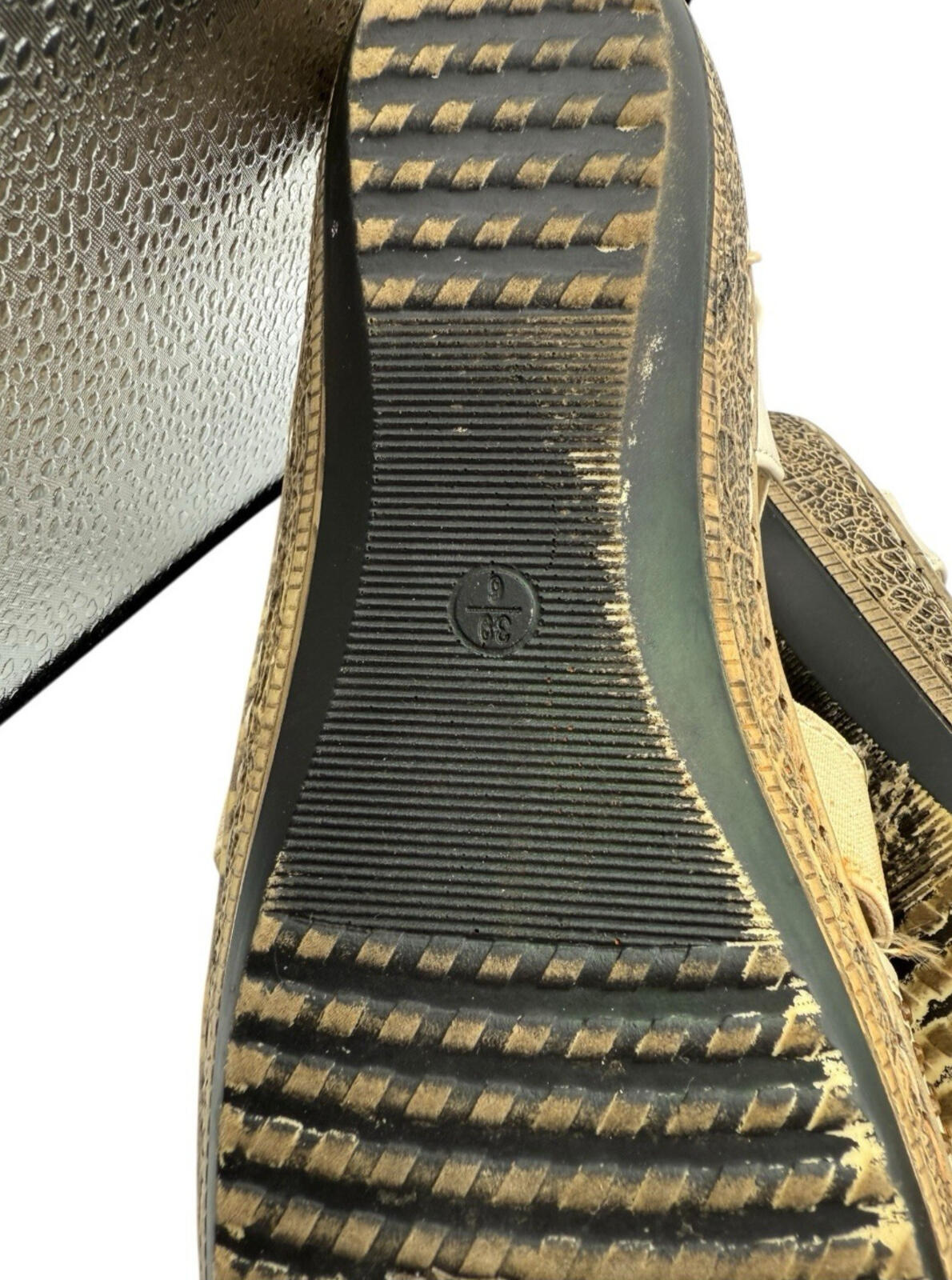 Softlites Sandals Elasticated Diamante Low Heel Cushioned Gladiator Beige Gold