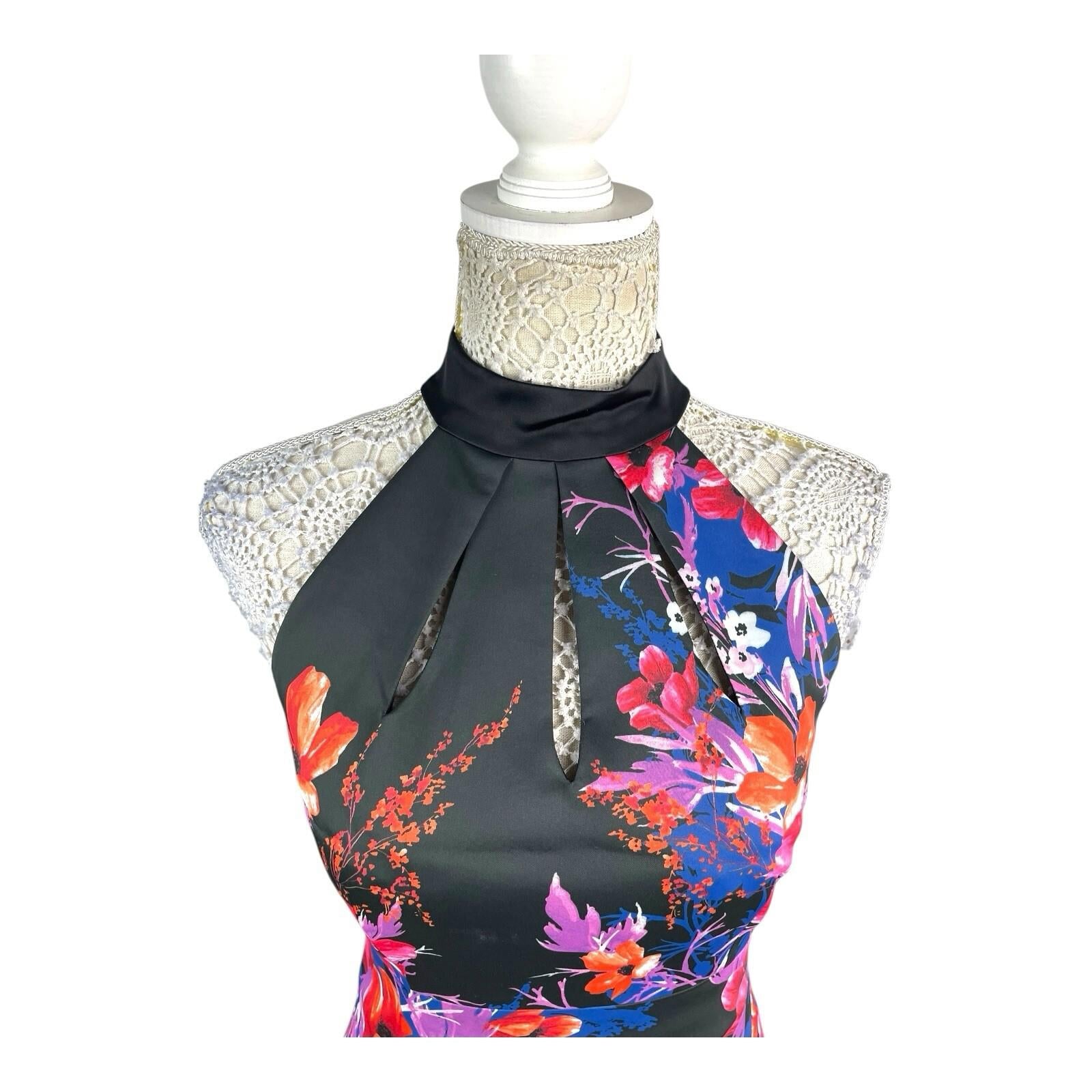 Karen Millen Multicolour Floral Midi Dress Women’s UK Size 10