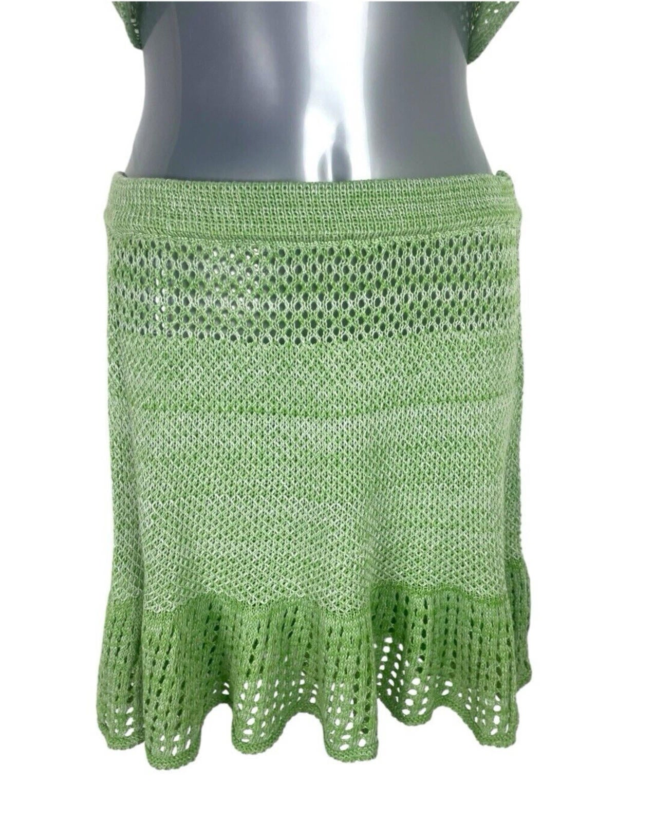 Shein Green Knit Shorts & Top Co Ord Set Women’s UK Size M