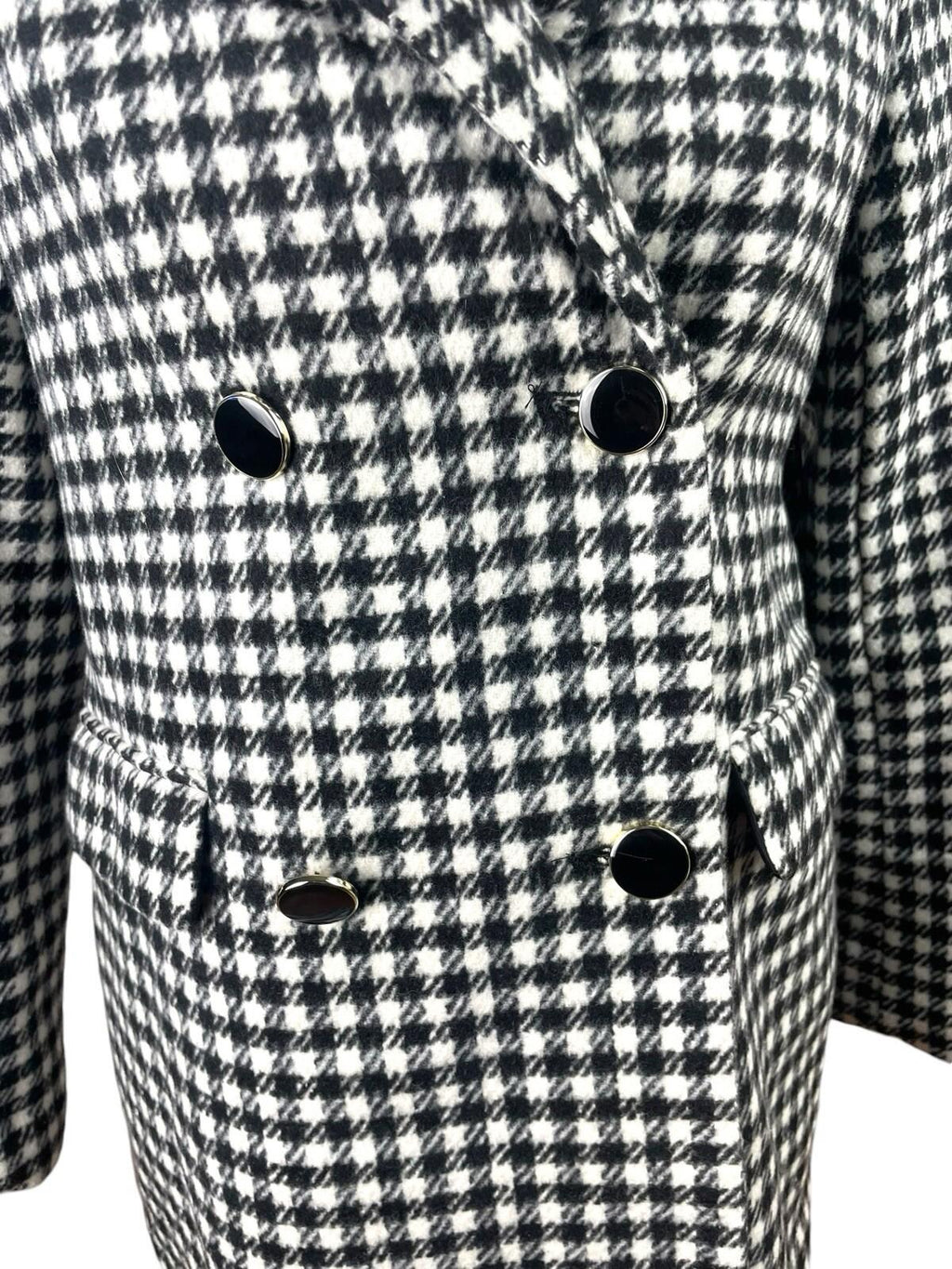 New Look Coat Jacket Black & White Gingham Petite Women’s UK Size 8