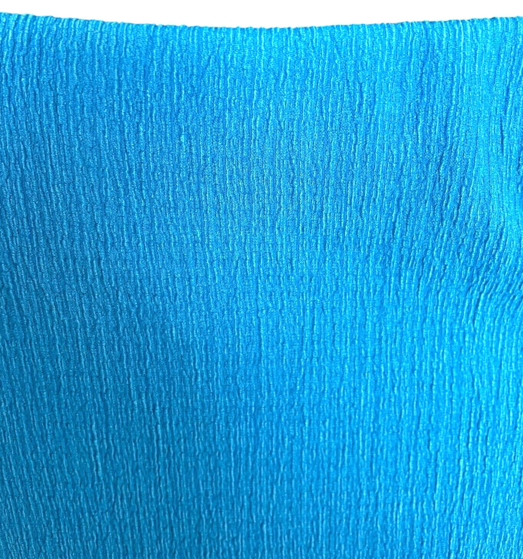Stradivarius Blue Wrap Front Midi Skirt Textured Women’s UK Size XS