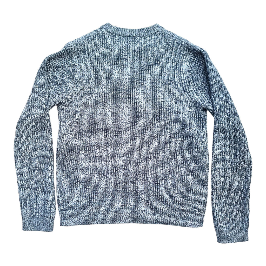 Topman Knit Jumper Men's UK Size M Blue White Crew Neck Sweater 100% Acrylic