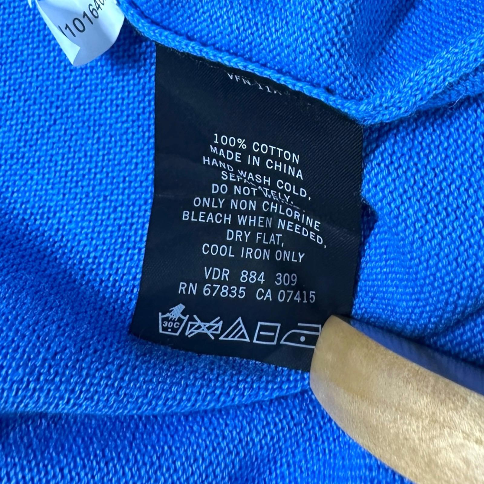 Nautica Sweater Vest Men's UK Size XL Blue Sleeveless 100% Cotton V-Neck