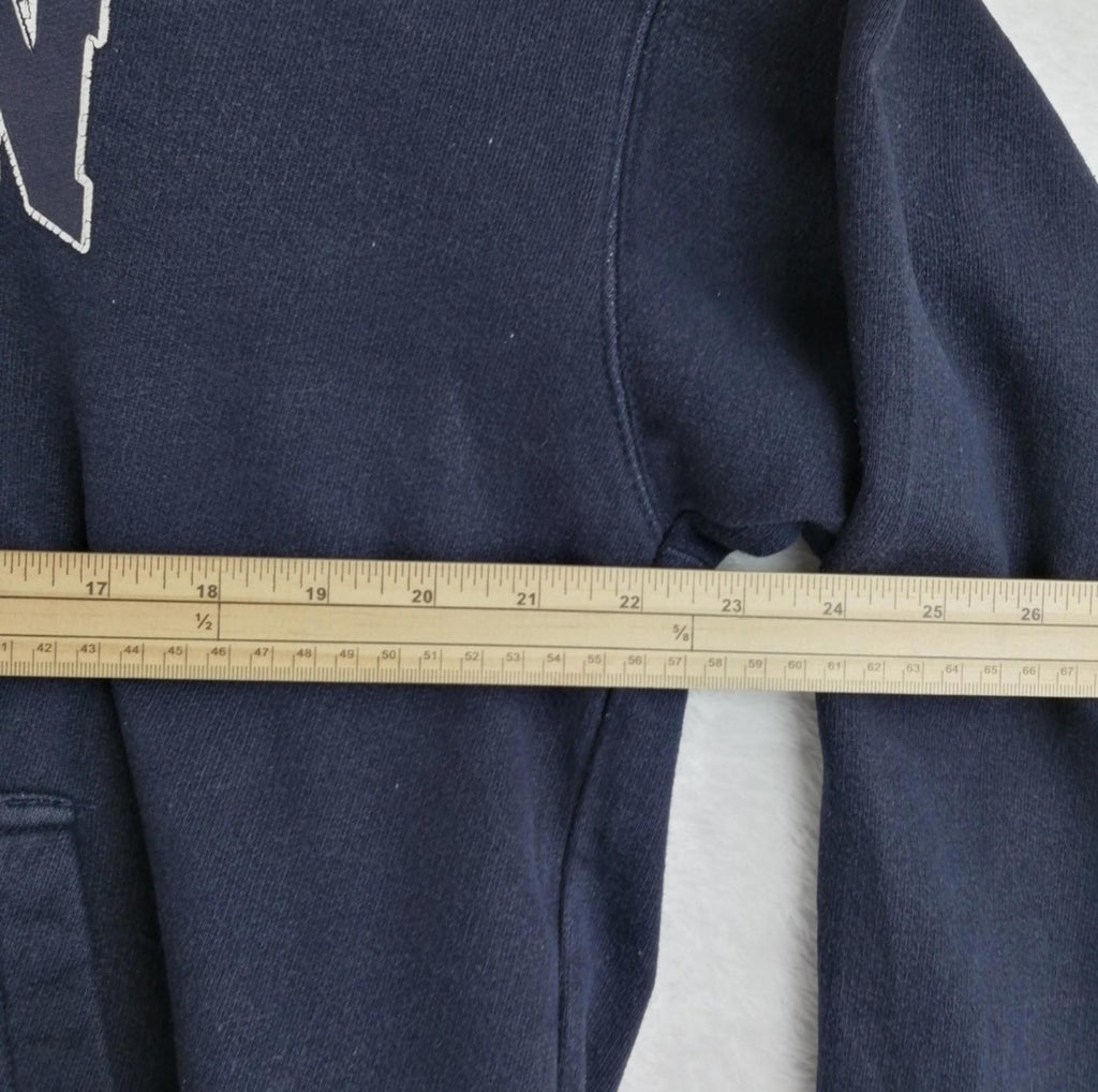 Boston Hoodie Men's Size M Navy Blue Jersey Hooded Pockets Sports