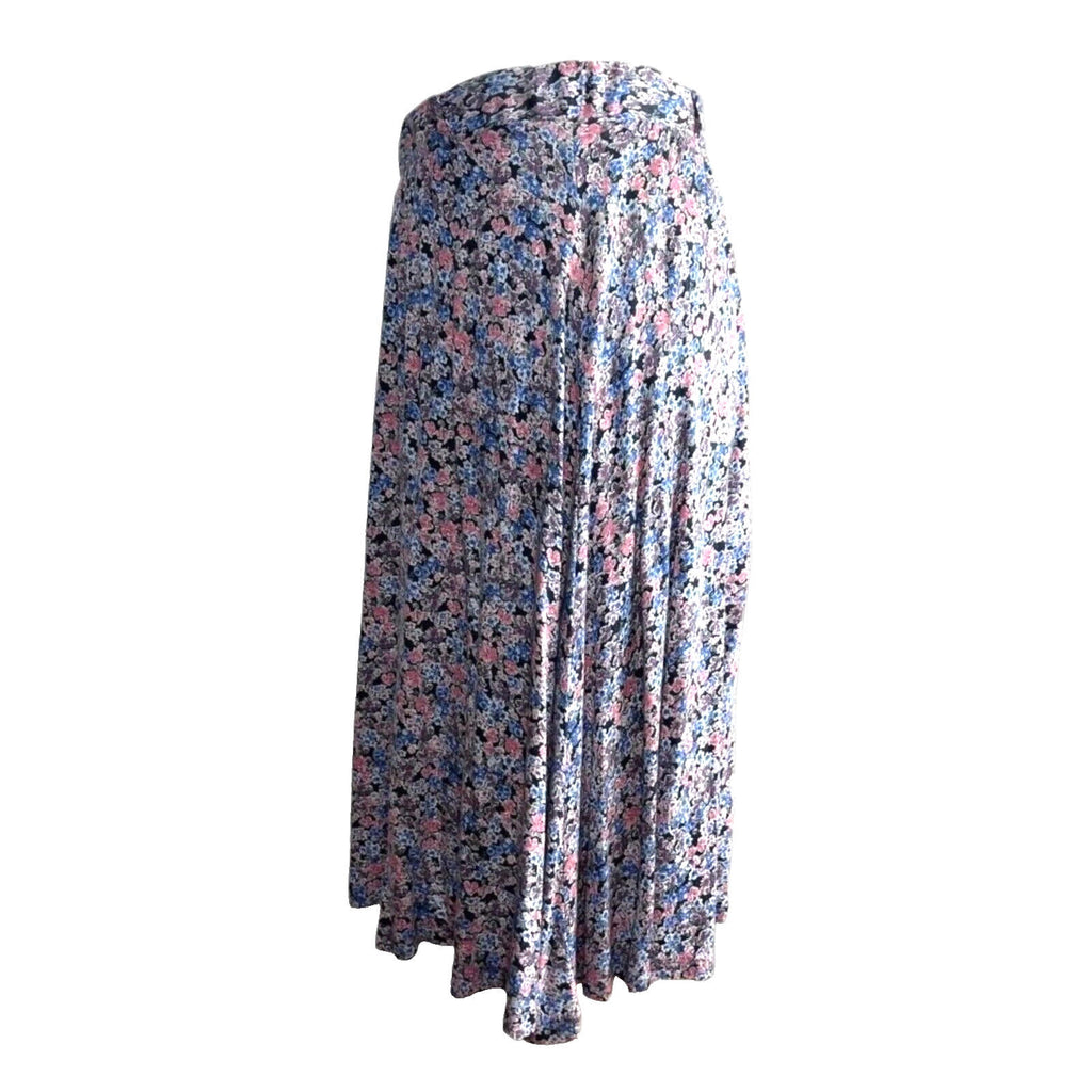 TU Ditsy Pleated Midi Skirt Women's UK Size 8 Colourful Floral Elasticated Waist