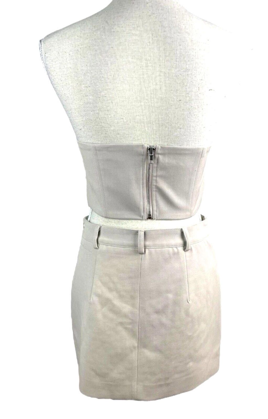 Nasty Gal Beige Studded Skirt A D Croptop Co-Ord Set Women’s UK Size 10