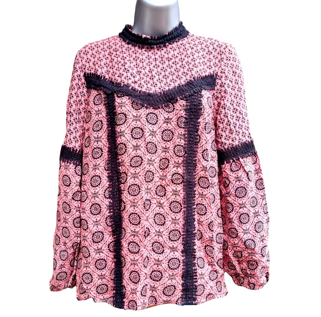 River Island Smock Top Victorian Pattern Women's UK Size 10