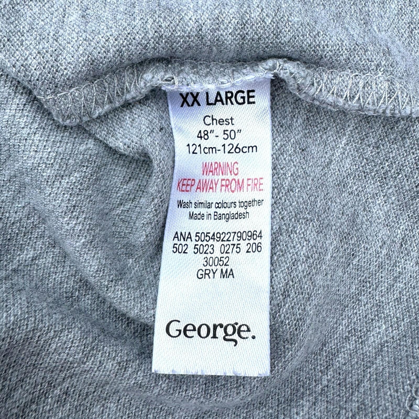 George Polo Shirt Men's UK Size 2XL Grey Short Sleeve Collar Summer