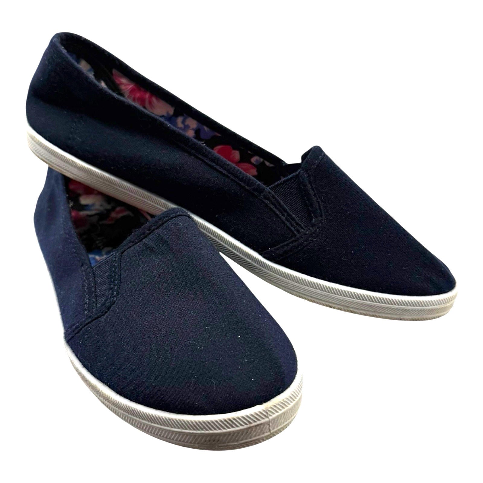Platino Navy Blue Flat Slip On Shoes Memory Foam Sole Women’s UK Size