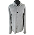 River Island London Shirt Blouse Black White Geometric Pattern Womens UK Size M
