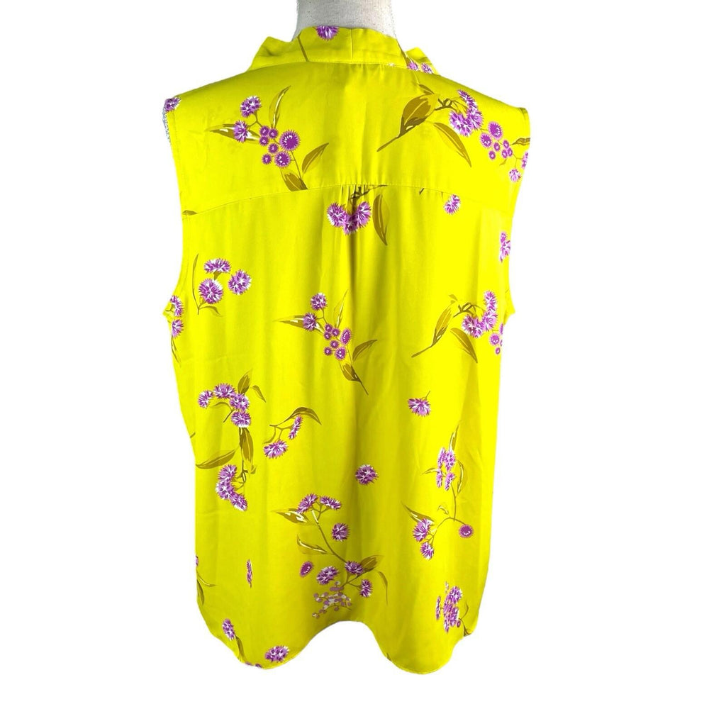 Principles Yellow Floral Sleeveless Blouse Summer Women’s UK Size 20