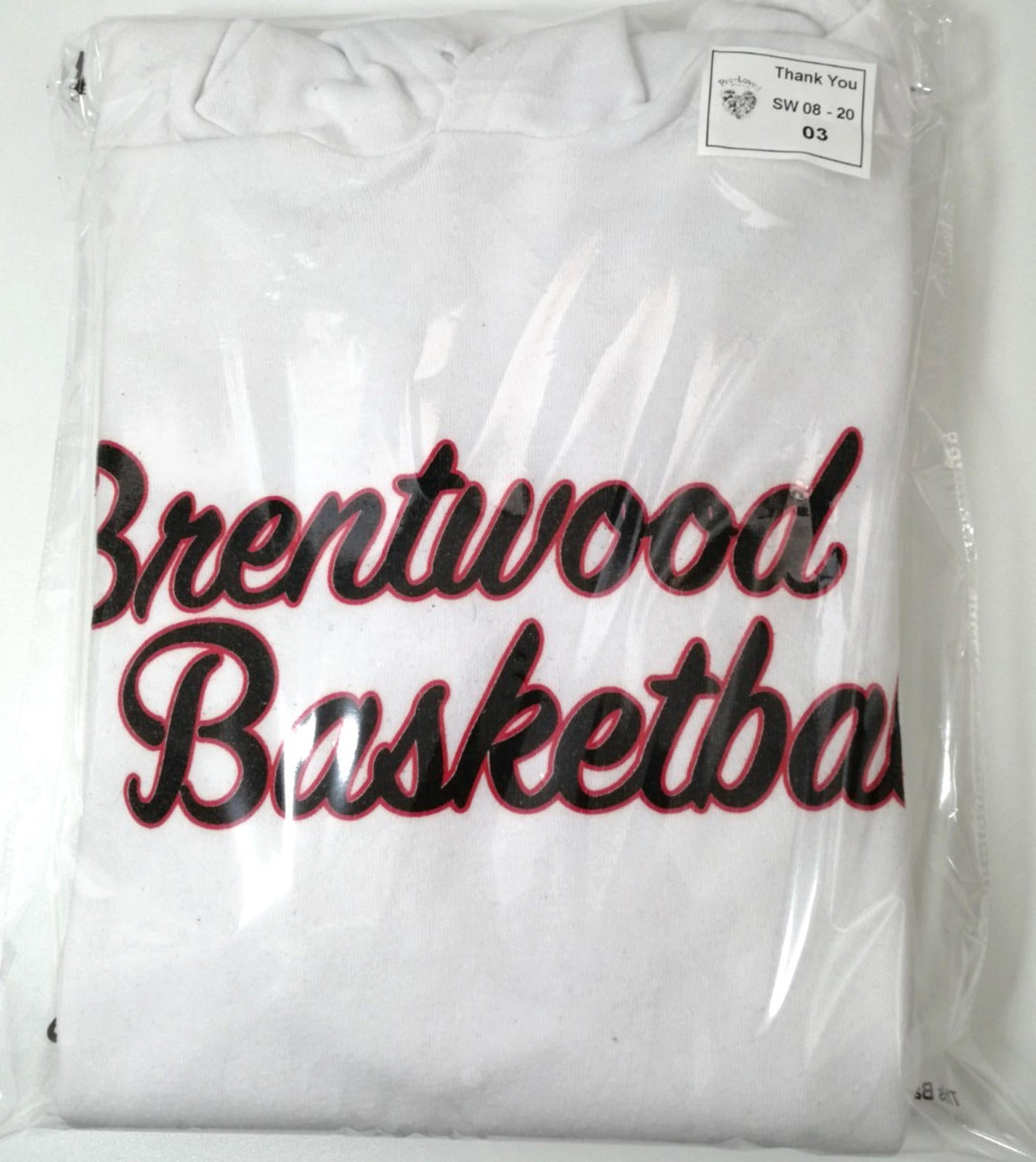 Brentwood Basketball Hoodie Men's Size XL White Jersey Hooded Pockets Sports