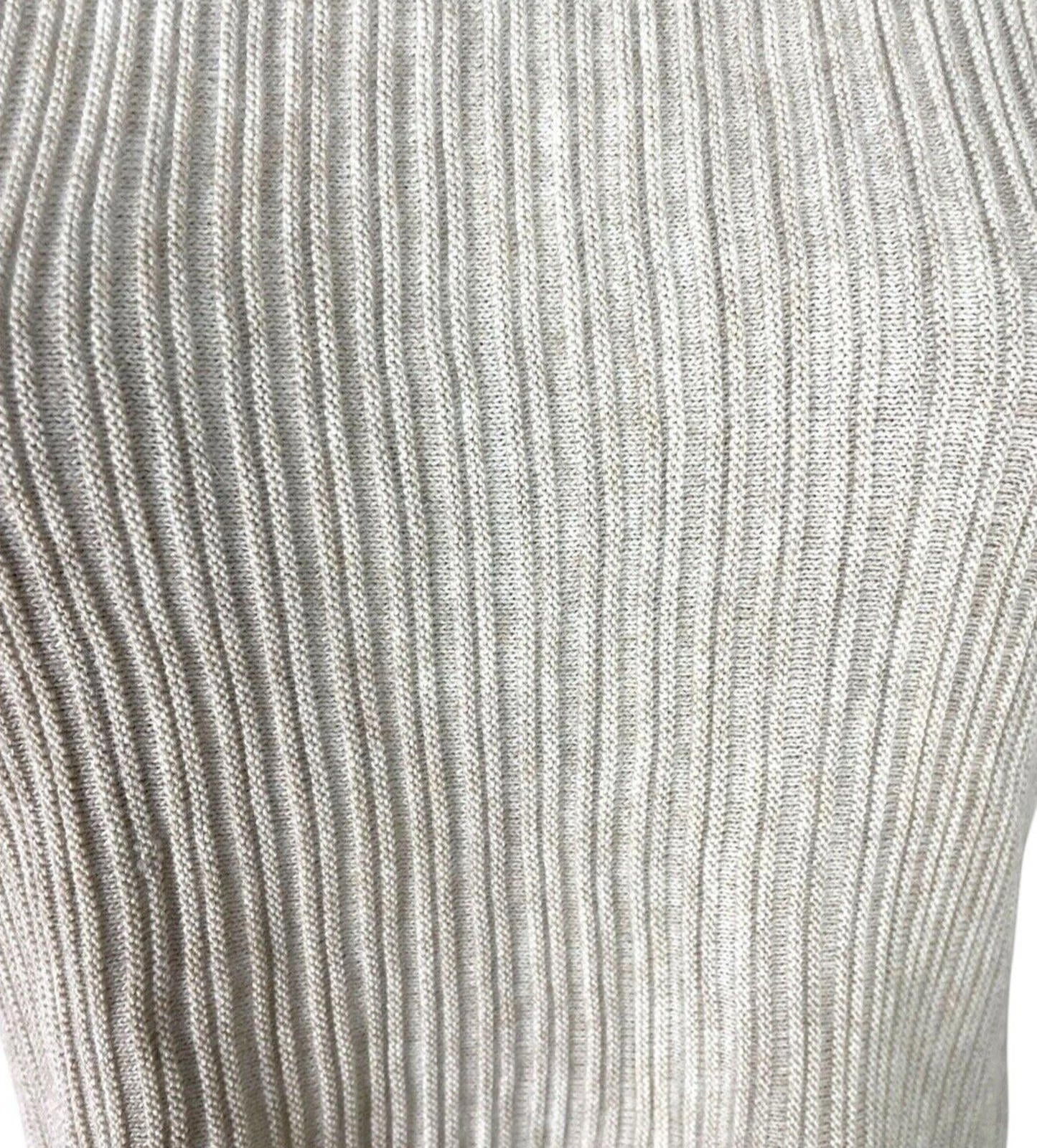 New Look Beige Ribbed Long Sleeve Knit Jumper Top Women’s UK Size S