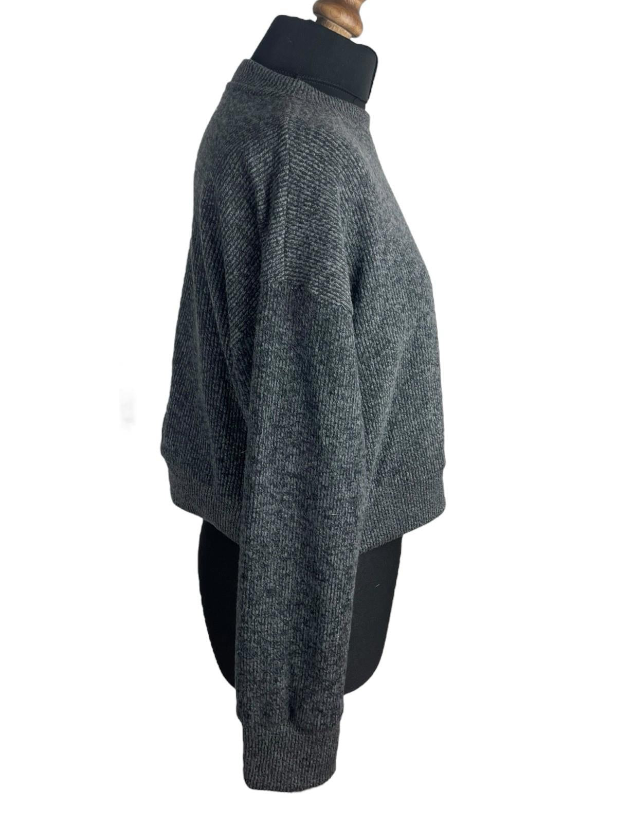 Zara Grey Cropped Jumper High Neck Women’s UK Size S