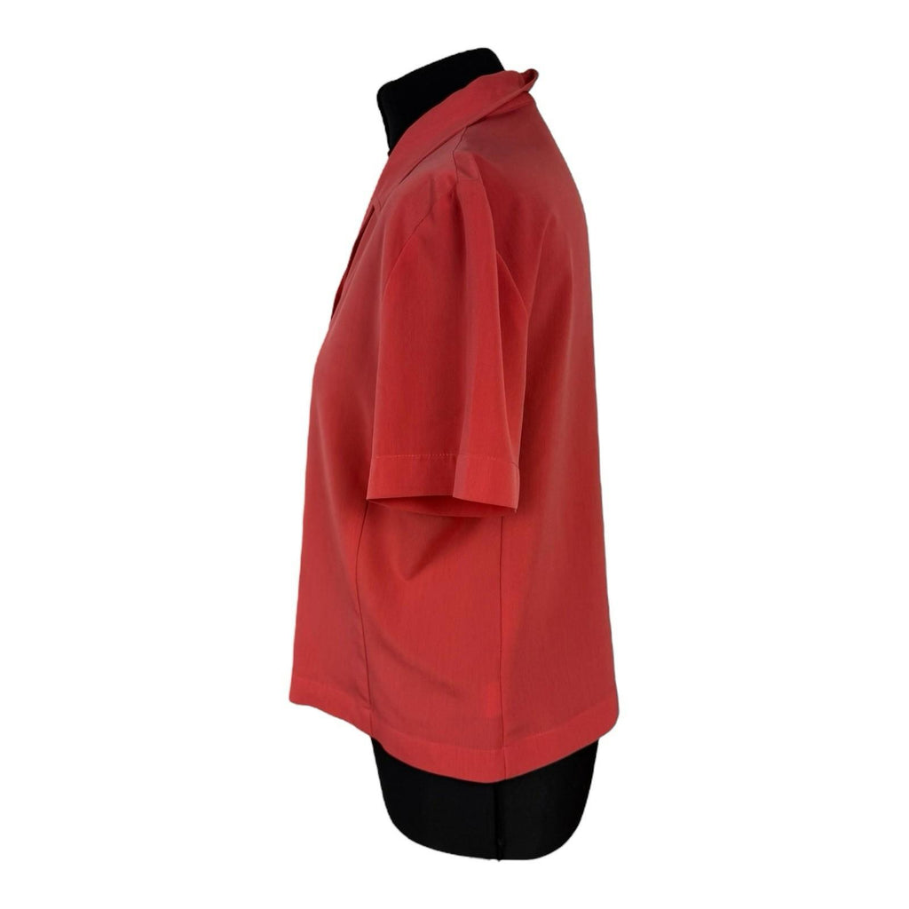 Wallis Burnt Orange Blouse Cropped Collared Women’s UK Size 14