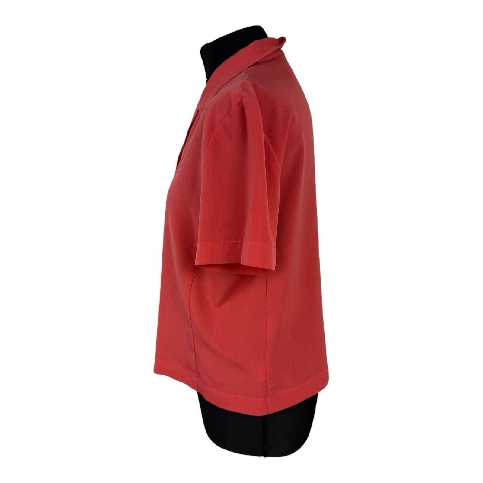 Wallis Burnt Orange Blouse Cropped Collared Women’s UK Size 14