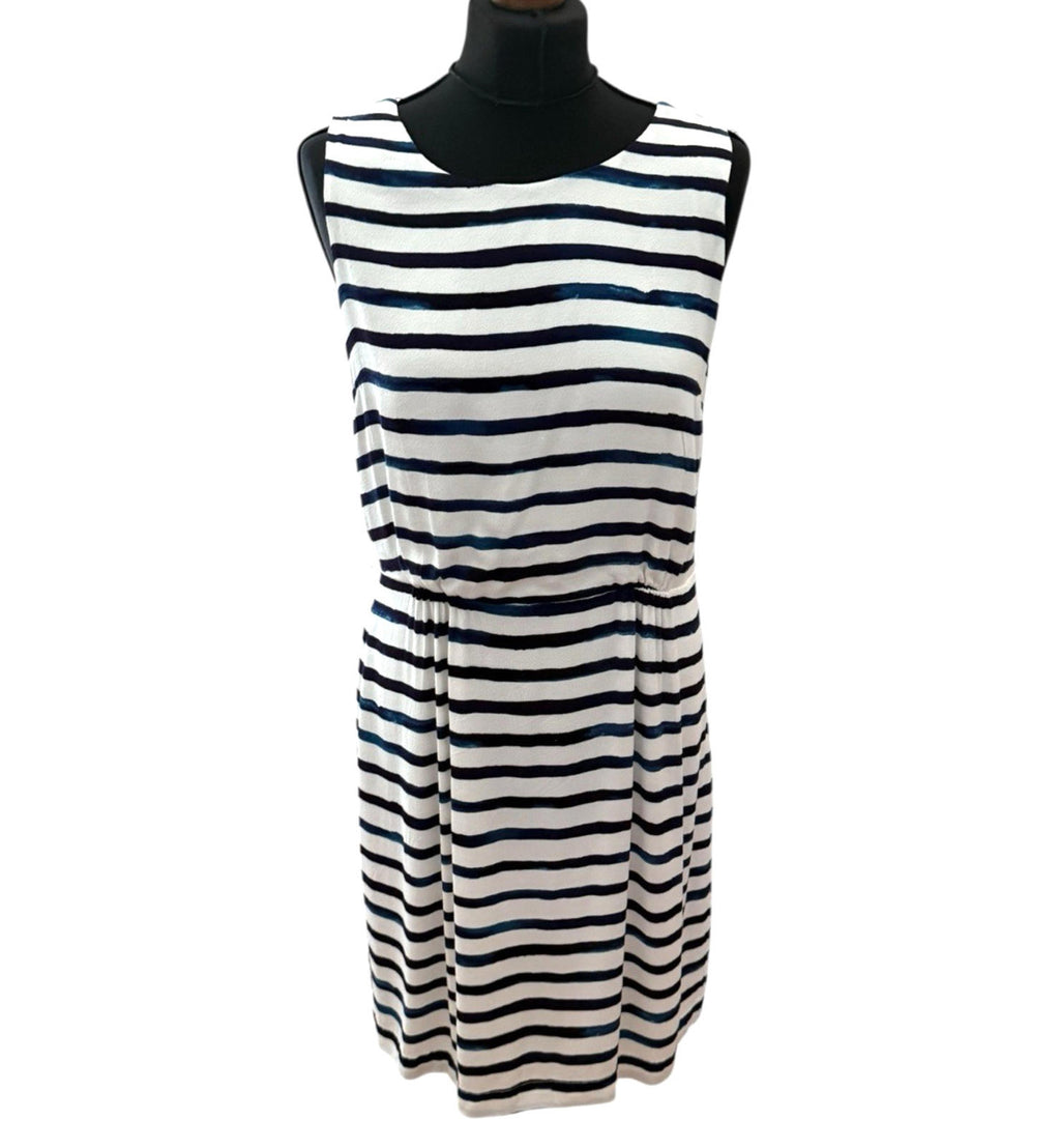 Joules Nautical Dress Knee Length Blue White Women’s UK Size 12