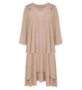 Chiffon Tiered Dress & Jacket Women’s UK Size 12 Sequin Detail Occasion Formal