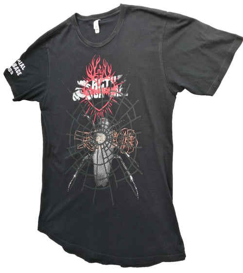 Actual Garbage T-Shirt Men's Size L Black Crew Neck Graphic Print 2023